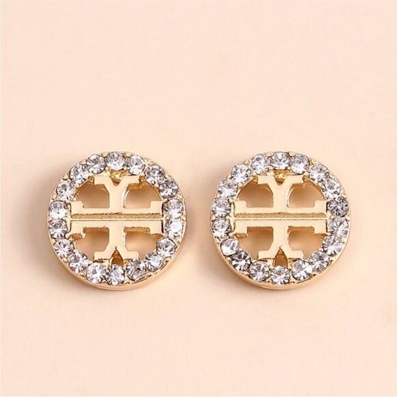 Tory Burch Jewelry - New! Tory Burch “Style” Logo Earring Luxury -Gold OS